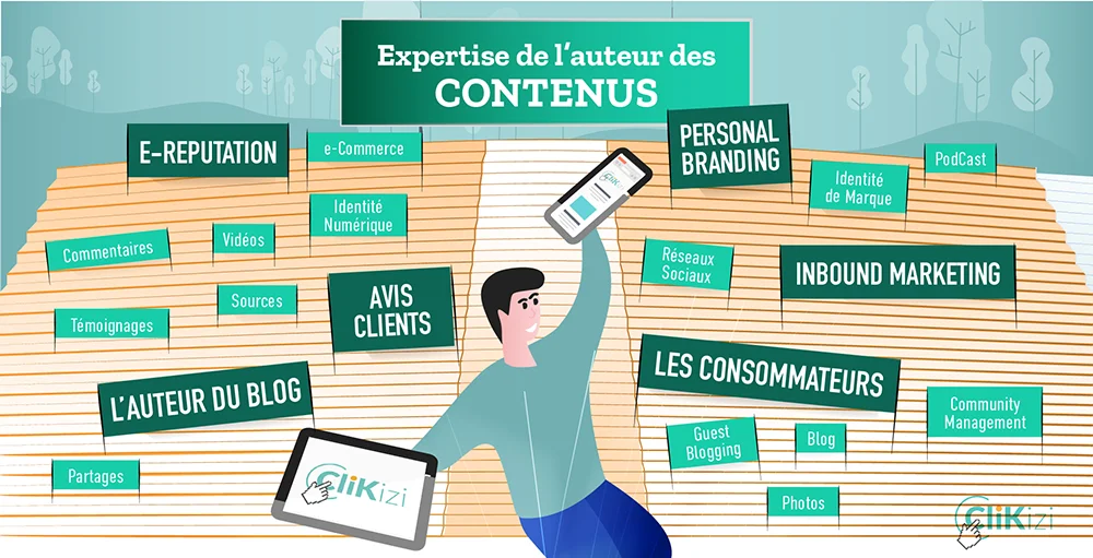 Illustration CliKizi : l'expertise de l'auteur des contenus